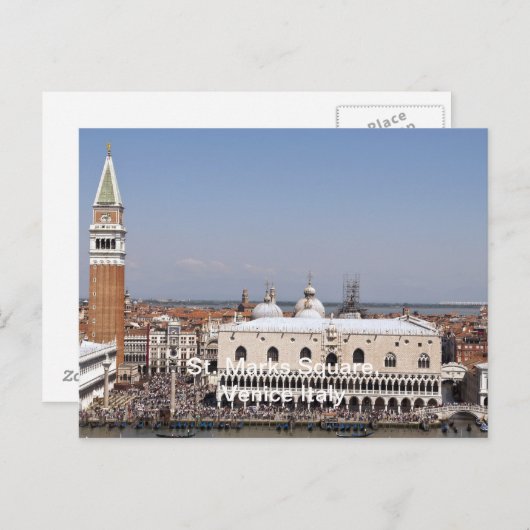 St. Marks Square, Venice Italy Briefkaart (Voorkant / Achterkant)