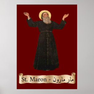 St Maron (Maroun) Kerk-Grootte Portret Poster