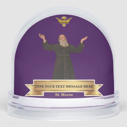 St. Maron patroonheilige van de Maronitische Kerk Sneeuwbol (Voorkant)