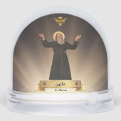 St. Maron patroonheilige van de Maronitische Kerk Sneeuwbol (Achterkant)