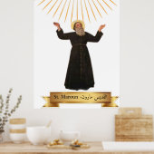 St Maroun - Maron (القديس مارون) Poster (Keuken)