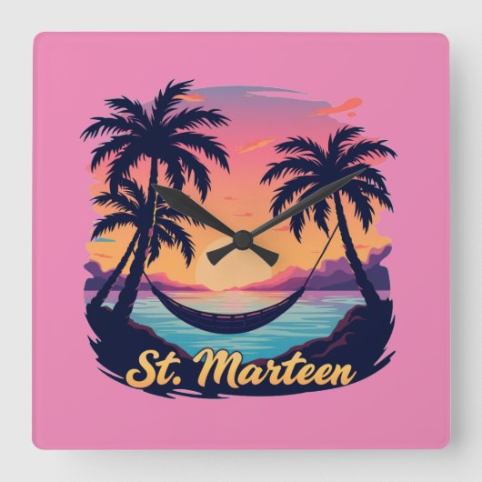 ST. MARTEEN VIERKANTE KLOK (Voorkant)
