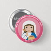 St. Martha Ronde Button 5,7 Cm (Voorkant /achterkant)