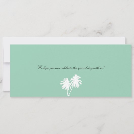 St. Martin Boarding Pass Destination Wedding Invit Kaart (Achterkant)