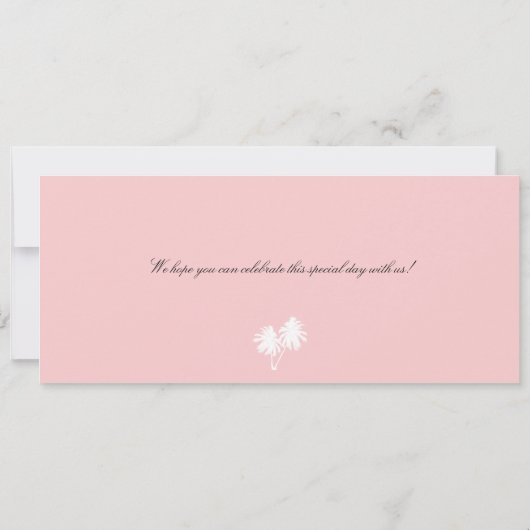 St. Martin Boarding Pass Destination Wedding Kaart (Achterkant)