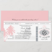 St. Martin Boarding Pass Destination Wedding Kaart (Voorkant / Achterkant)