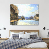 St Martin Canal Alfred Sisley Canvas Afdruk (Insitu (Slaapkamer))