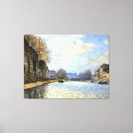 St Martin Canal Alfred Sisley Canvas Afdruk
