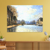 St Martin Canal Alfred Sisley Canvas Afdruk (Insitu (Woonkamer))