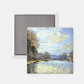 St Martin Canal Alfred Sisley Magneet (Voorkant / Achterkant)