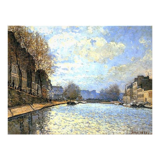 St Martin Canal Alfred Sisley Poster (Voorkant)