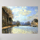 St Martin Canal Alfred Sisley Poster (Voorkant)