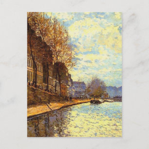 St. Martin Canal door Sisley Impressionist Paintin Briefkaart