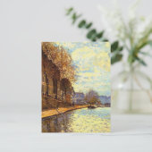 St. Martin Canal door Sisley Impressionist Paintin Briefkaart (Staand voorkant)