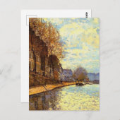 St. Martin Canal door Sisley Impressionist Paintin Briefkaart (Voorkant / Achterkant)