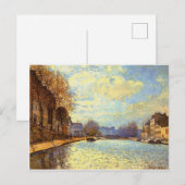 St. Martin Canal door Sisley Impressionist Paintin Briefkaart (Voorkant / Achterkant)