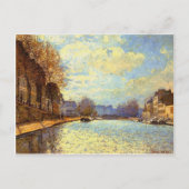 St. Martin Canal door Sisley Impressionist Paintin Briefkaart (Voorkant)