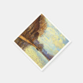 St. Martin Canal door Sisley Impressionist Paintin Servet (Hoek)