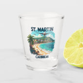 ST. MARTIN CARAIBES SHOT GLAS (Voorkant)