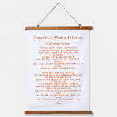 St. Martin de Porres Prayer Racial Harmony Hangend Wandkleed (Voorkant)