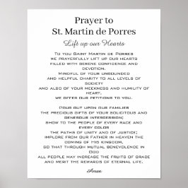 St. Martin de Porres Prayer Racial Harmony Poster