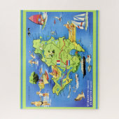 St Martin Eiland 16x20 Kaart Legpuzzel (Verticaal)