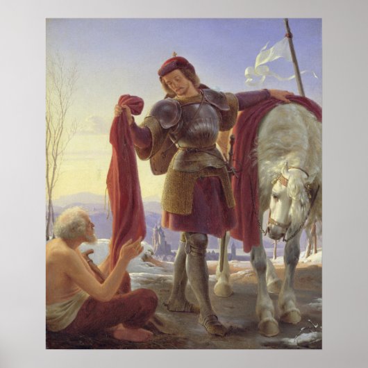 St. Martin en de Beggar, 1836 Poster (Voorkant)