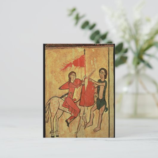 St. Martin en de Beggar Briefkaart (Staand voorkant)