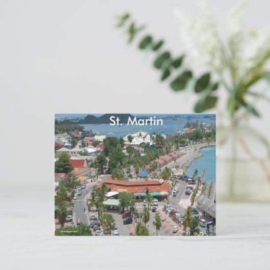 St. Martin en Marigot Bay Briefkaart (Staand voorkant)