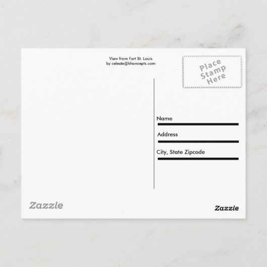 St. Martin en Marigot Bay Briefkaart (Achterkant)