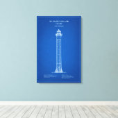 St. Martin Island Lighthouse - Michigan – AD Canvas Afdruk (Insitu (Houten vloer))