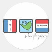 St. Martin Ronde Sticker (Voorkant)