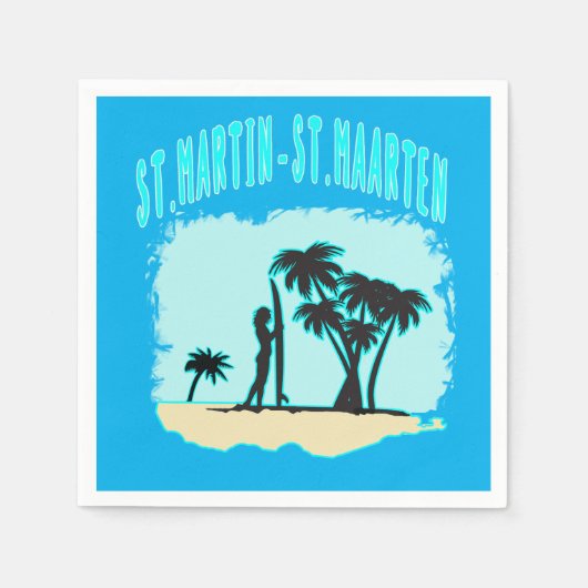St. Martin San-Maarten Napkins Servet (Voorkant)