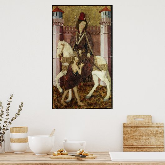 St. Martin Sharing his Coat Poster (Keuken)