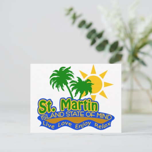 St. Martin State of Mind briefkaart (Staand voorkant)
