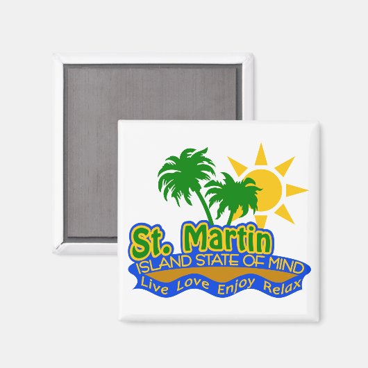 St. Martin State of Mind magneet (Voorkant / Achterkant)