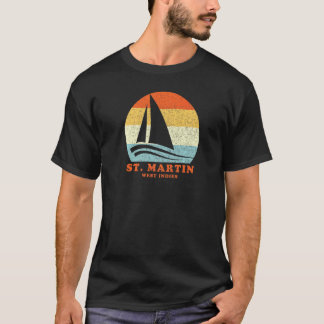 St Martin West Indies Sailboat Sailing Vac T-shirt