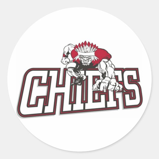 St. Martin Youth Football Chiefs Ronde Sticker (Voorkant)