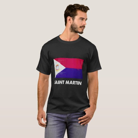 St. Martinois Saint Martin Flag T-shirt (Voorkant volledig)