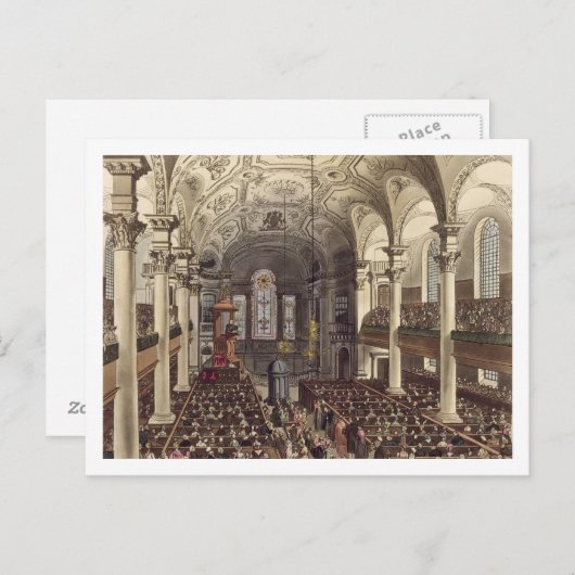 St Martins in the Fields, van 'Ackermann's Microc Briefkaart (Voorkant / Achterkant)