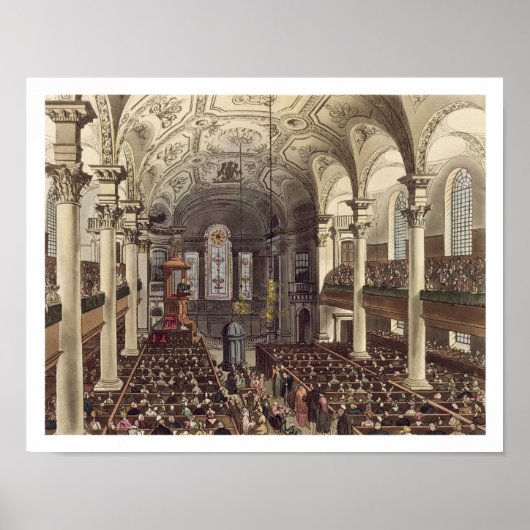 St Martins in the Fields, van 'Ackermann's Microc Poster (Voorkant)