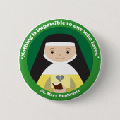 St. Mary Euphrasia Ronde Button 5,7 Cm (Voorkant)