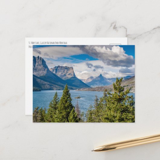 St. Mary Lake Briefkaart (Voorkant / Achterkant in situ)