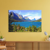 St. Mary Lake, Glacier National Park, Montana Canvas Afdruk (Insitu (Woonkamer))