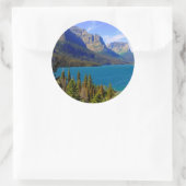 St. Mary Lake, Glacier National Park, Montana Ronde Sticker (Tas)