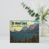 St. Mary Lake Glacier NP Briefkaart (Staand voorkant)