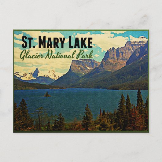St. Mary Lake Glacier NP Briefkaart (Voorkant)