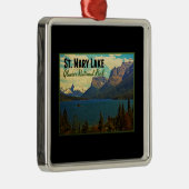 St. Mary Lake Glacier NP Metalen Ornament (Rechts)