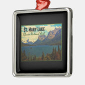 St. Mary Lake Glacier NP Metalen Ornament (Links)
