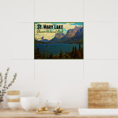 St. Mary Lake Glacier NP Poster (Keuken)